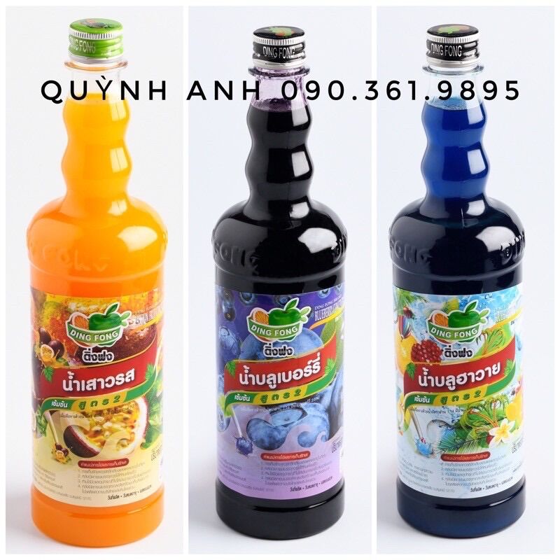 Siro Thái Ding Fong vị VẢI 755ml
