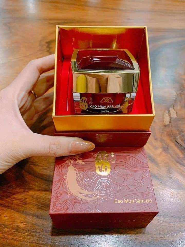 Chính Hãng Cao Mụn Sâm Đỏ 36 vị hộp 15g