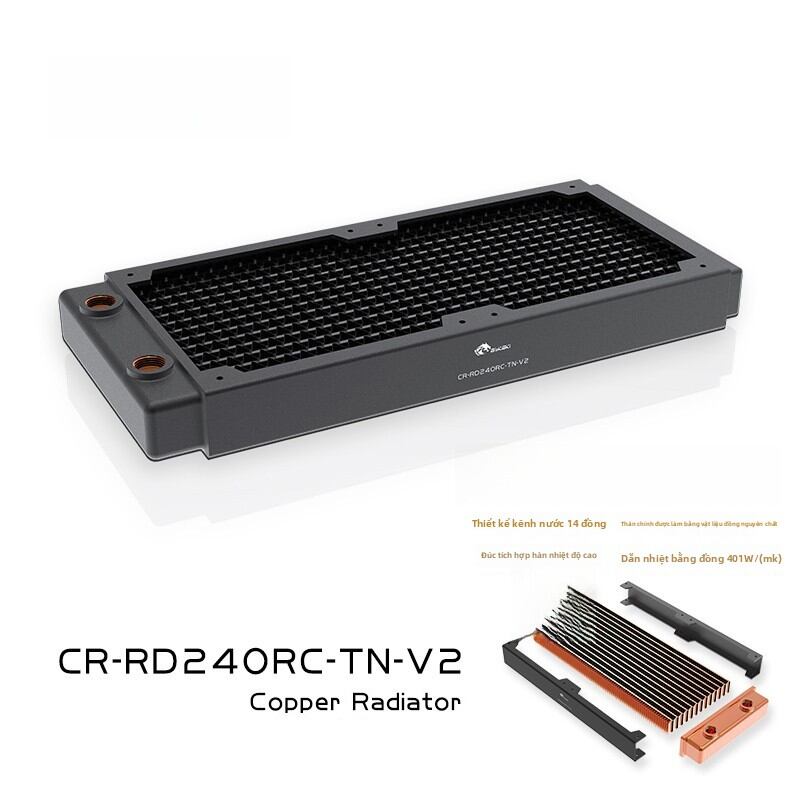 Bykski Cr-rd240rc-tn-v2 Rc Series Hiệu Suất Cao Hàng Mỏng Đồng Tản Nhiệt Nước Làm Mát Tản Nhiệt Trao Đổi Nhiệt