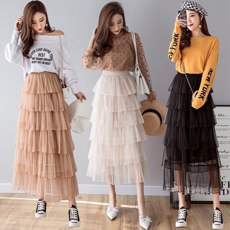Chân váy voan 6 tầng mã 928