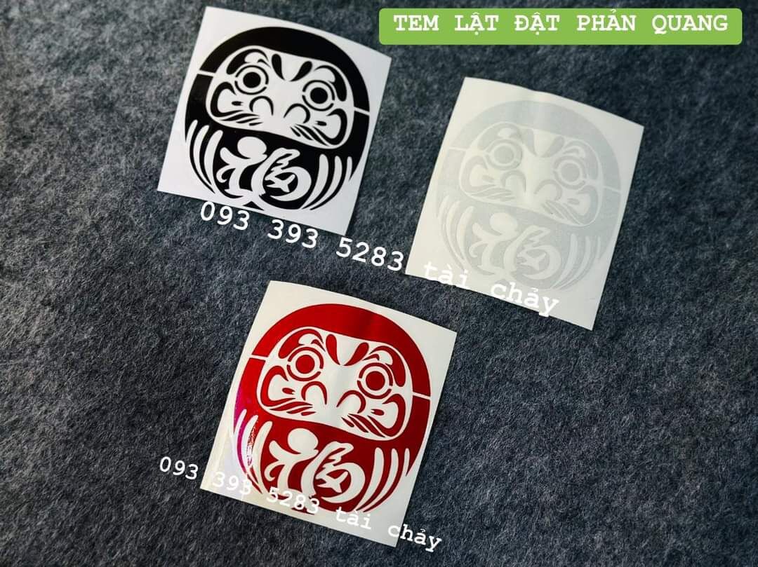 [ 1 MIẾNG ] TEM LẬT ĐẬT PHẢN QUANG LỘT DÁN TRANG TRÍ XE