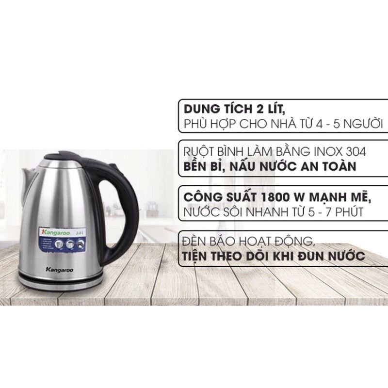 Bình đun siêu tốc Kangaroo KG20SK3