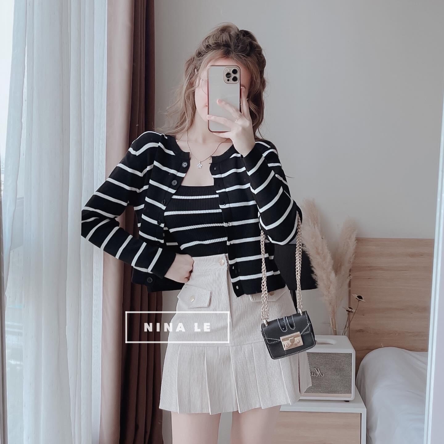 Set áo 2 món áo khoác + 2 dây sọc