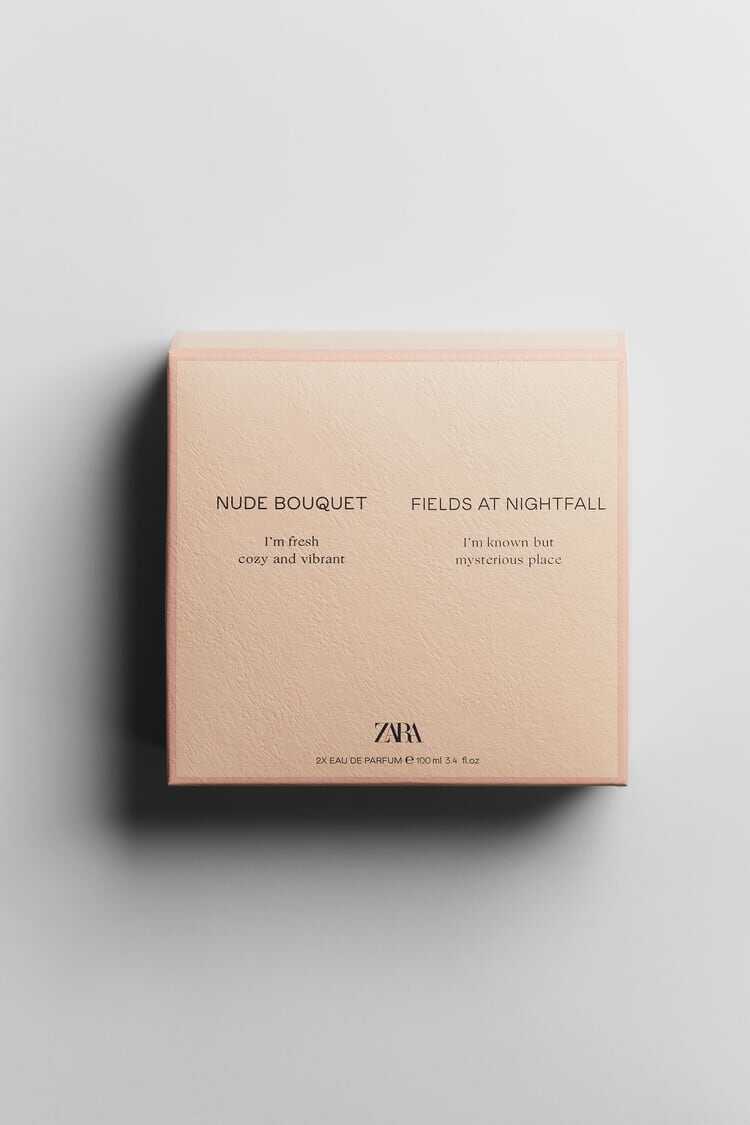 SET NƯỚC HOA ZARA NUDE BOUQUET + FIELDS AT NIGHTFALL EDP 100 ML (3.4 FL. OZ).