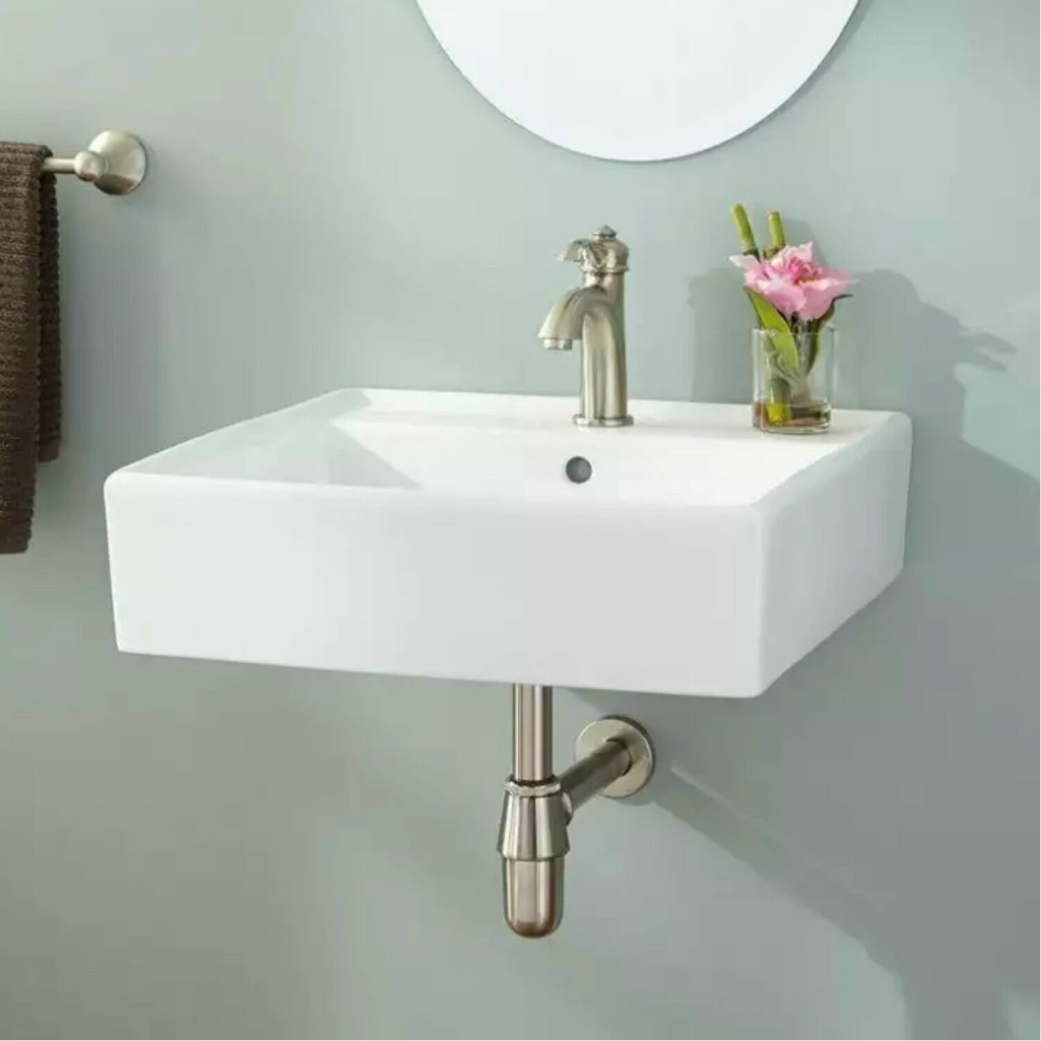 Lavabo treo tường hình vuông