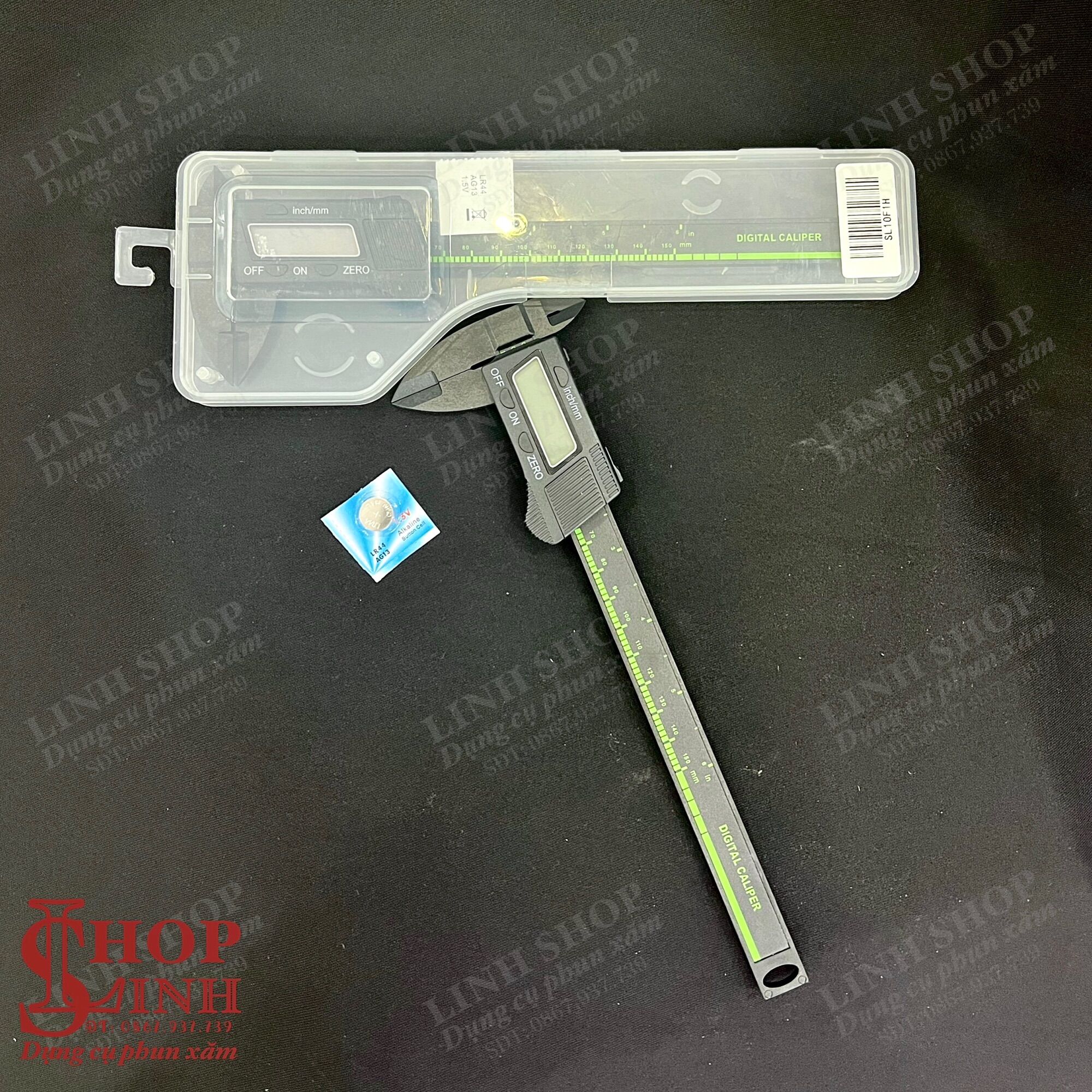 Thước điện tử đo lông mày 150mm cao cấp