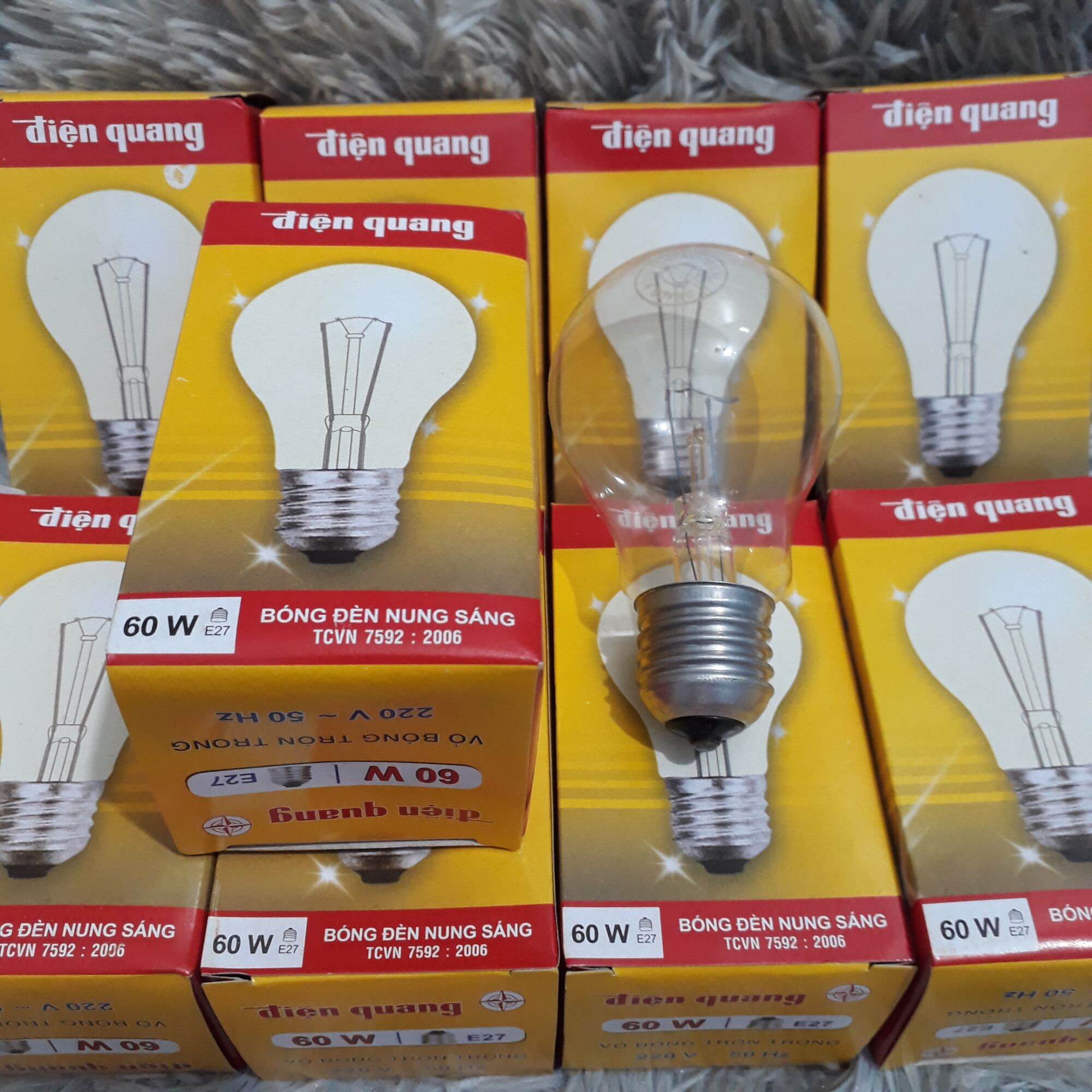 Bóng đèn sợi đốt 60w Điện Quang, bóng đèn dây tóc Điện Quang