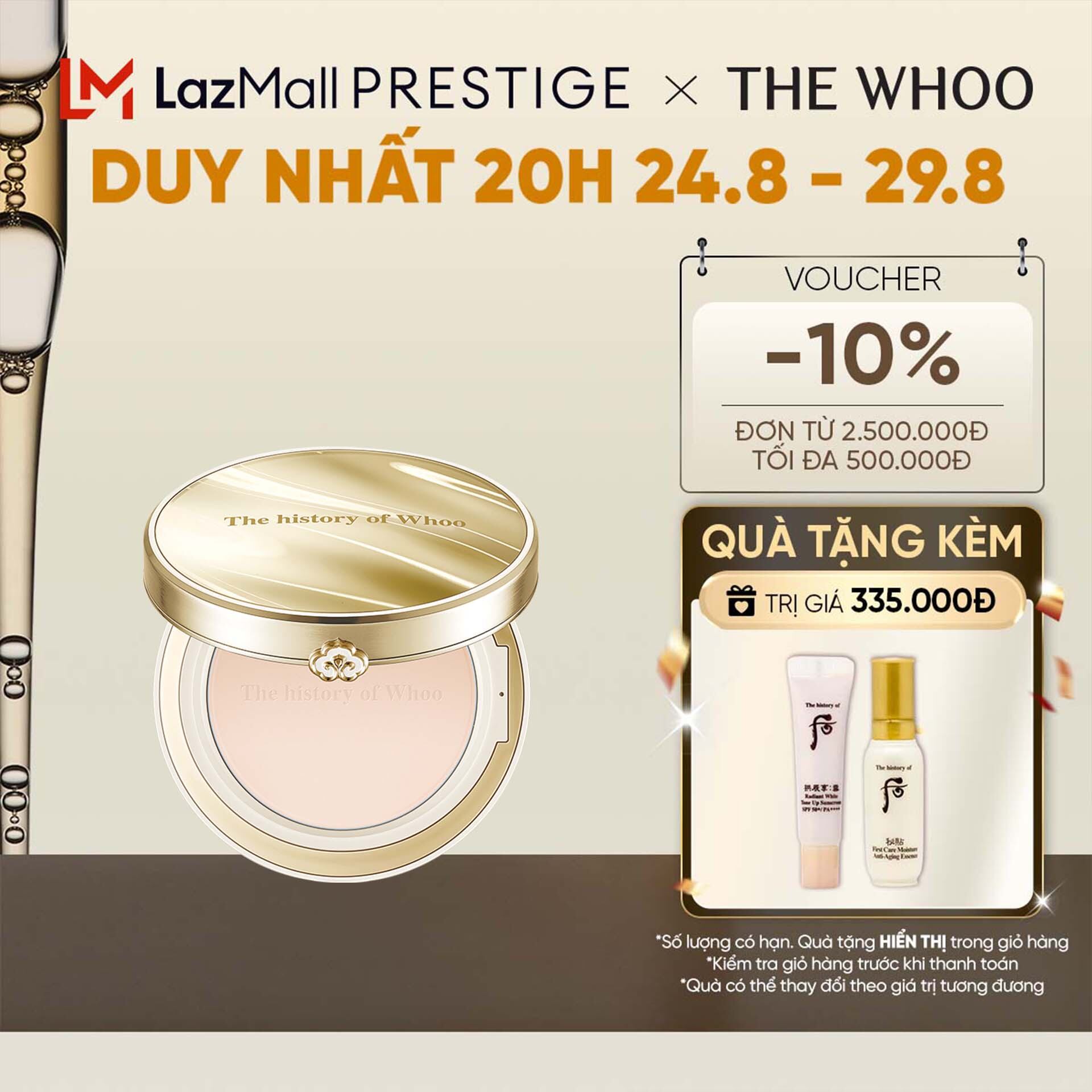 Phấn phủ Đông y dạng nén The history of Whoo Gongjinhyang Mi Two Way Pact SPF30/PA++ 13g