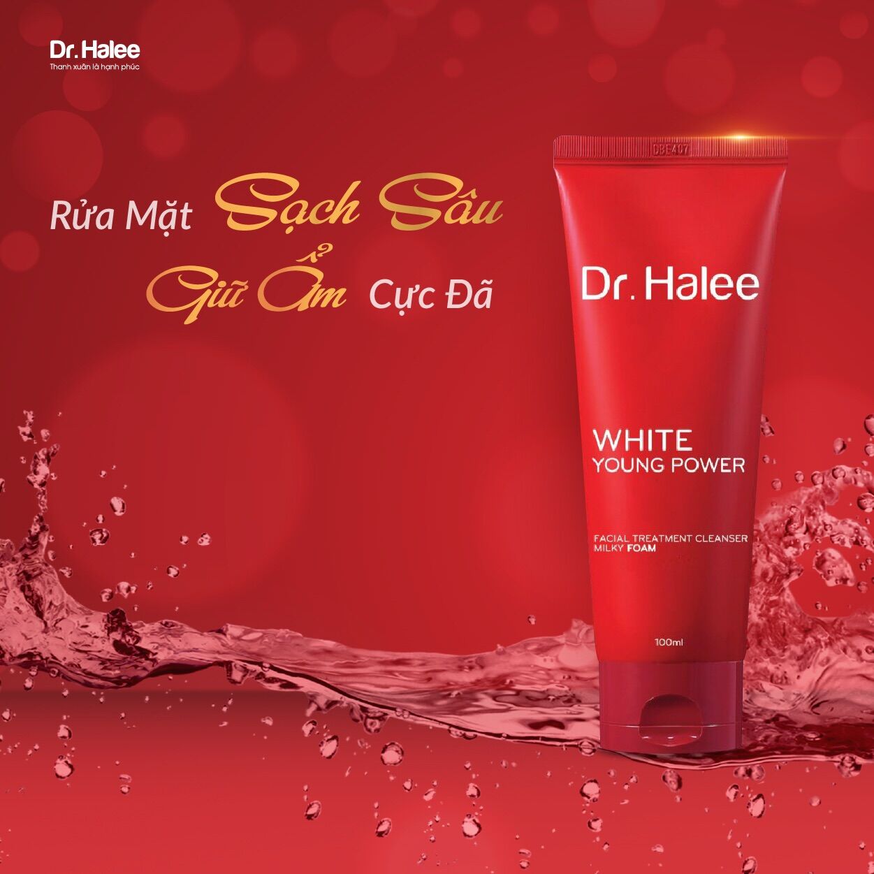 Sửa rửa mặt collagen lựu Dr halee sữa rửa mặt sạch sâu ngăn ngừa lão , làm sạch da hiệu quả