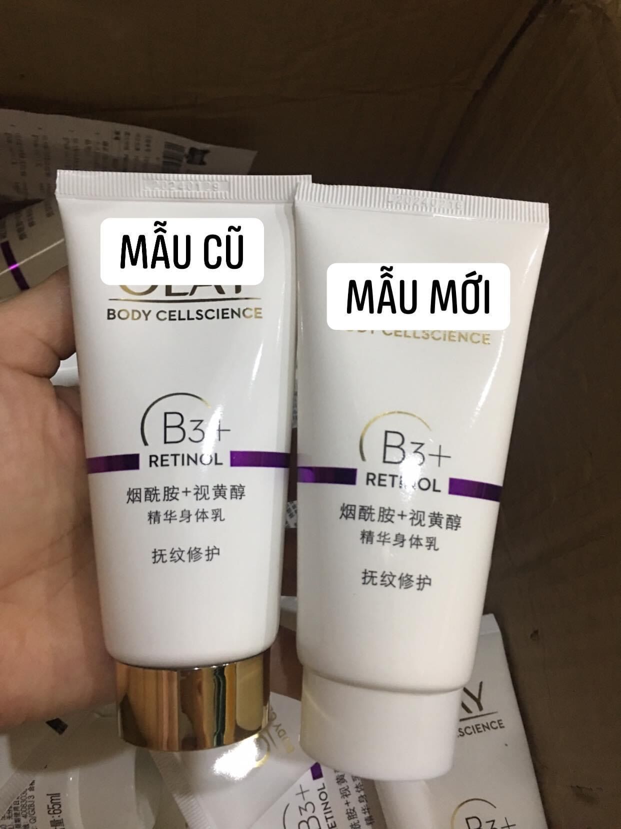 Dưỡng thể Olay B3 + Retinol dạng tuýp 65ml