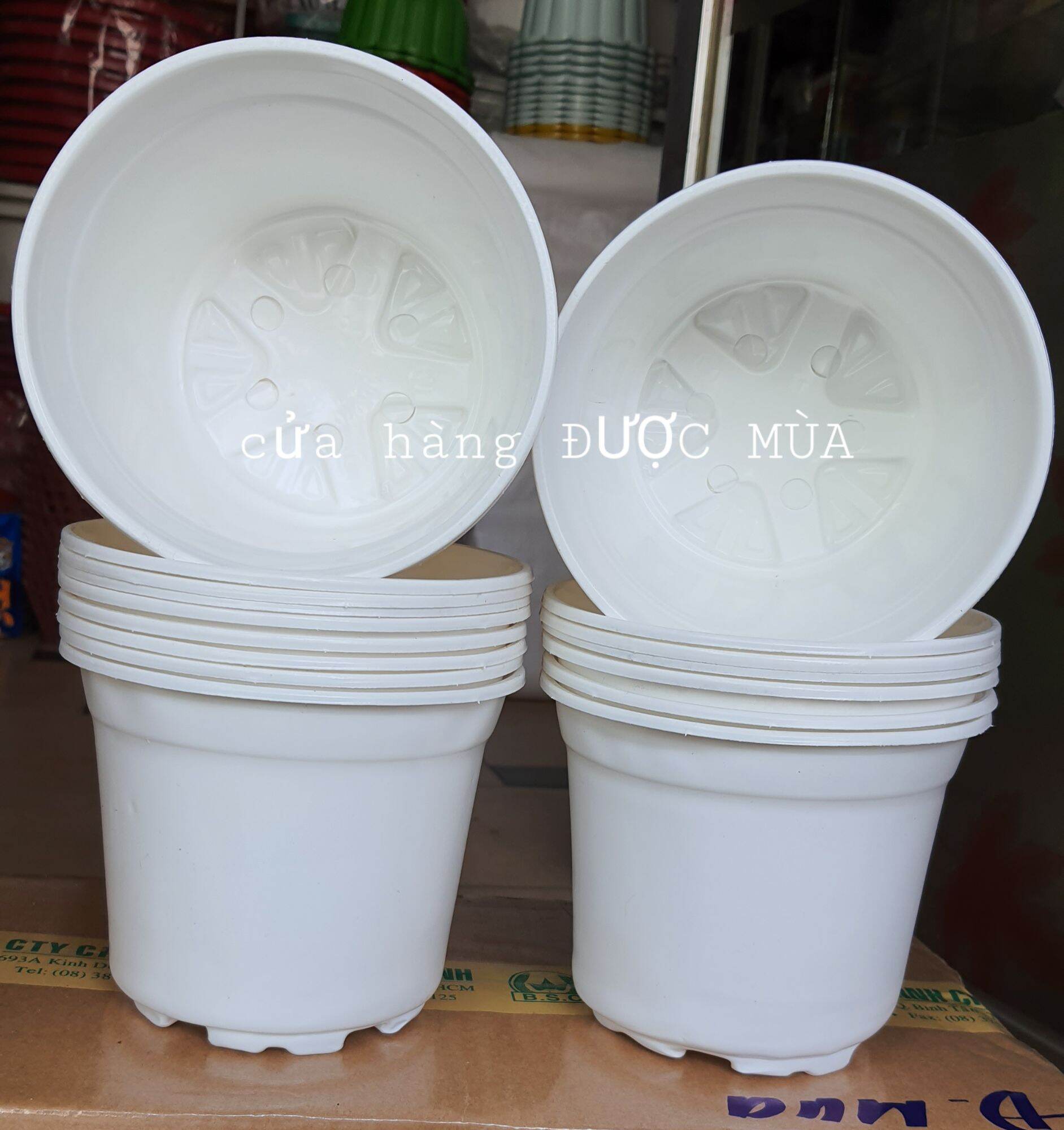 combo 20 chậu nhựa mềm 15x12cm, màu sắc tươi sáng, Trồng các loại hoa và cây kiểng siêu đẹp,