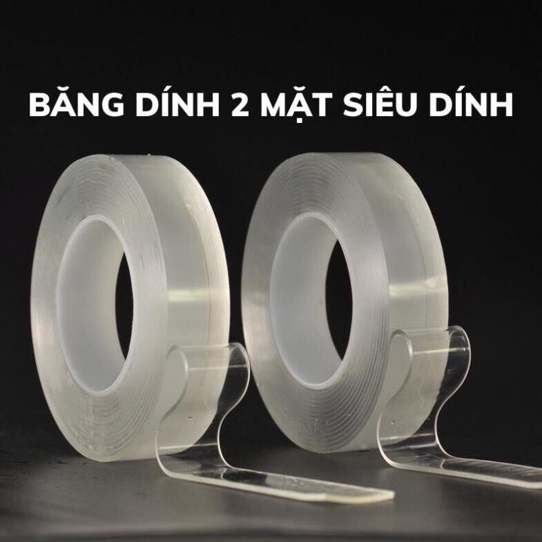 1 Cuộn băng dính trong suốt 2 mặt dài 3 mét