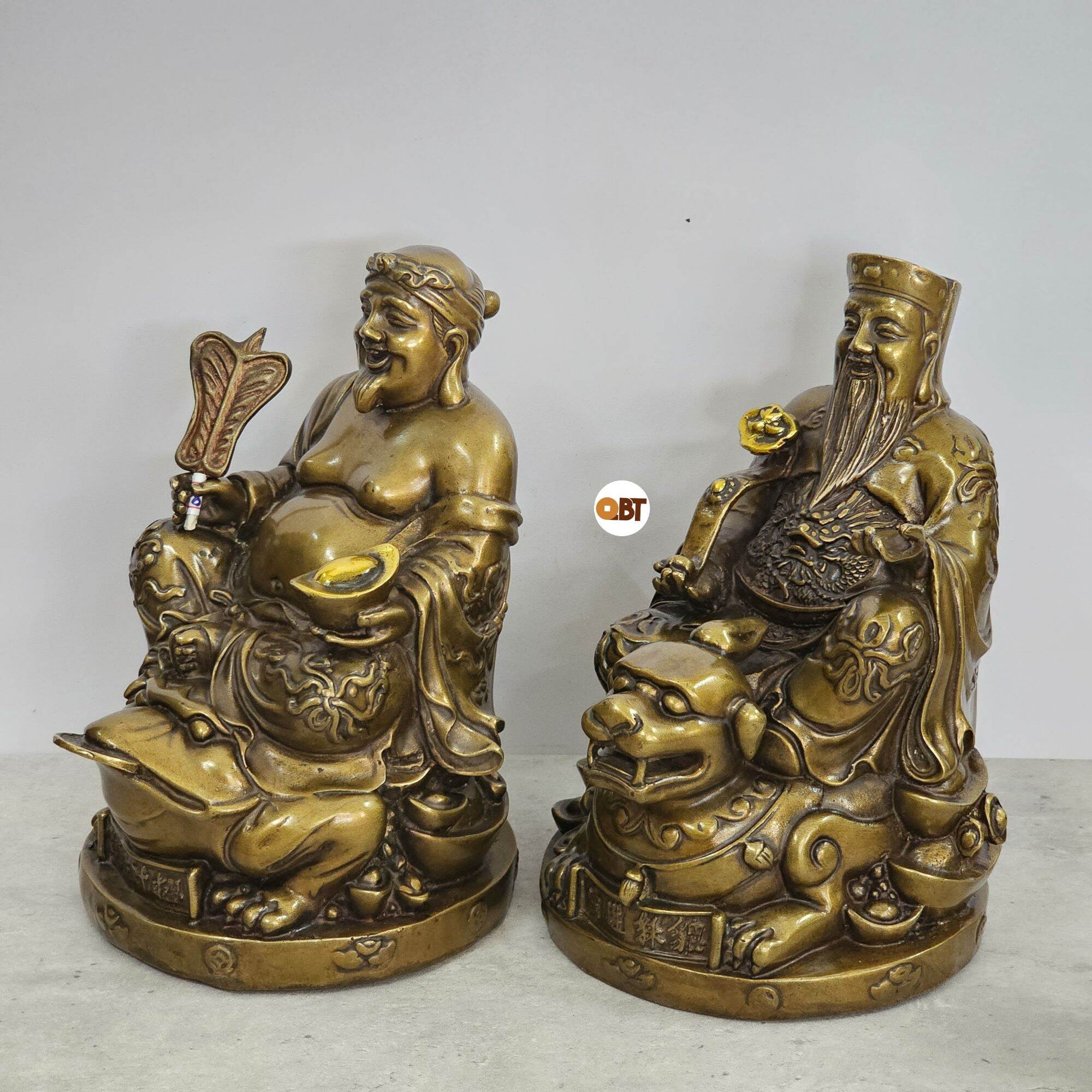 Thần tài thổ địa lớn bằng đồng phong thuỷ
