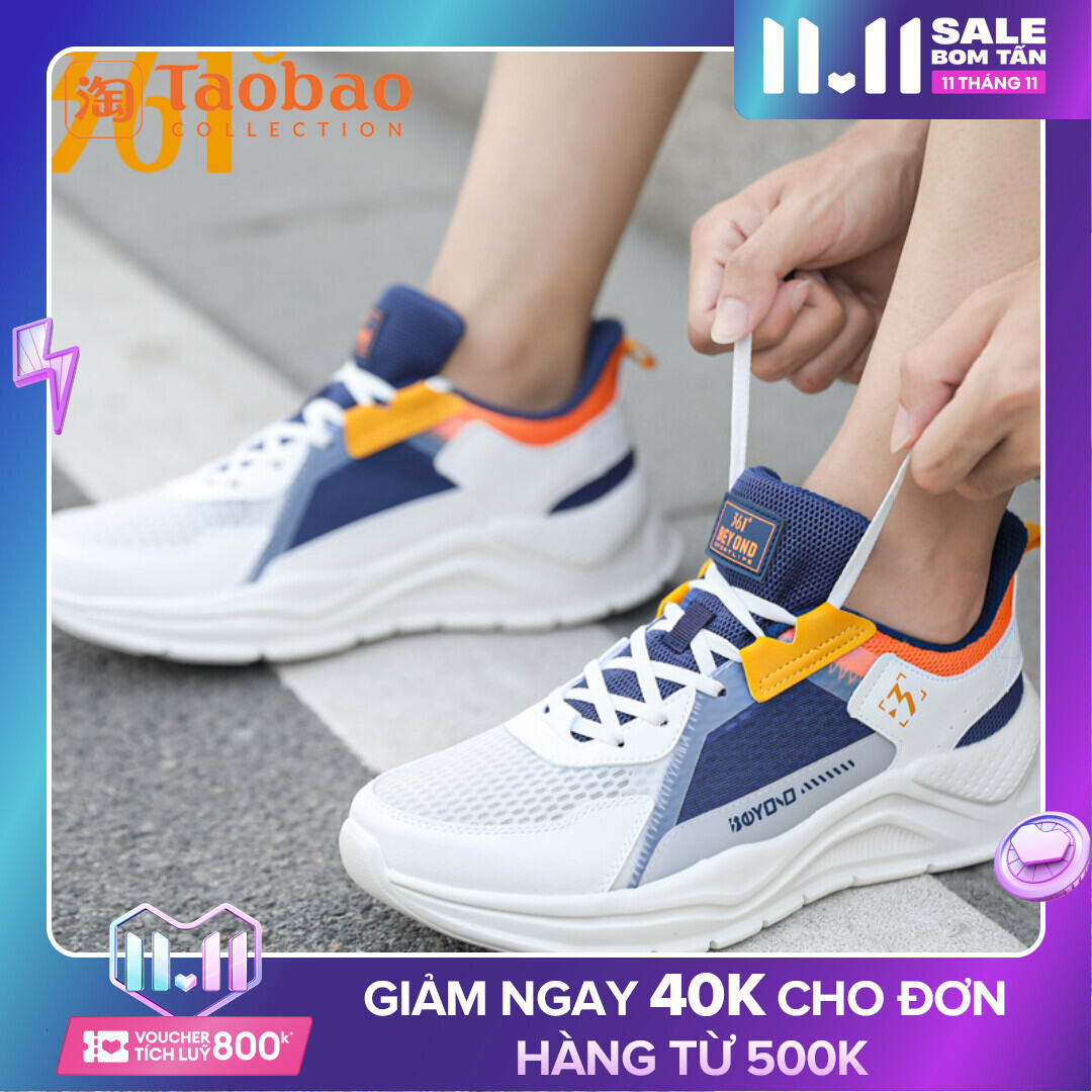 Giày Nam 361 Giày Chạy Bộ Giày Thường Ngày Gọn Nhẹ Học Sinh Chạm Rỗng 2022