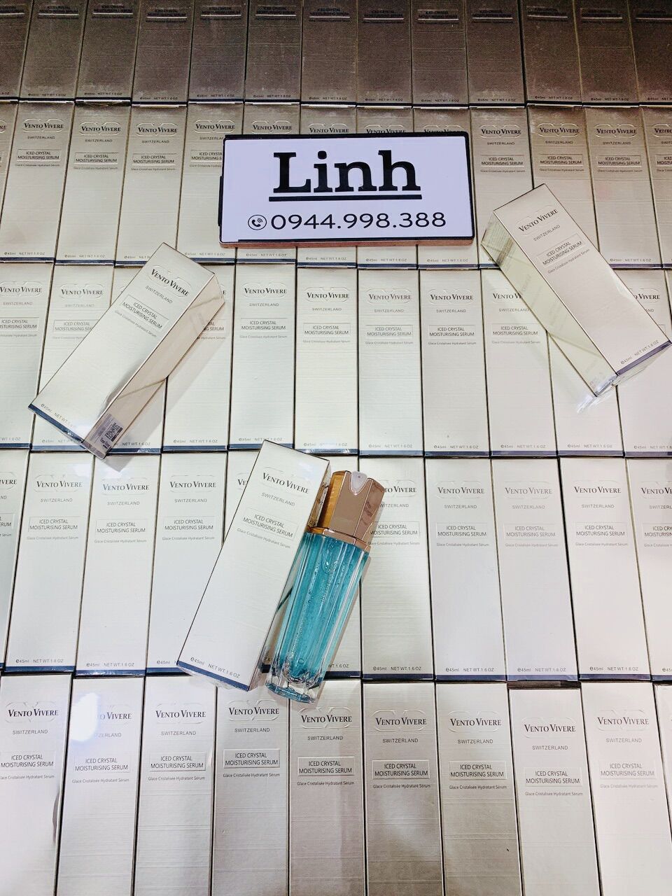Serum Dưỡng Da Cấp Ẩm Vento Vivere Ice Crystal Moisturising Serum Thụy Sĩ