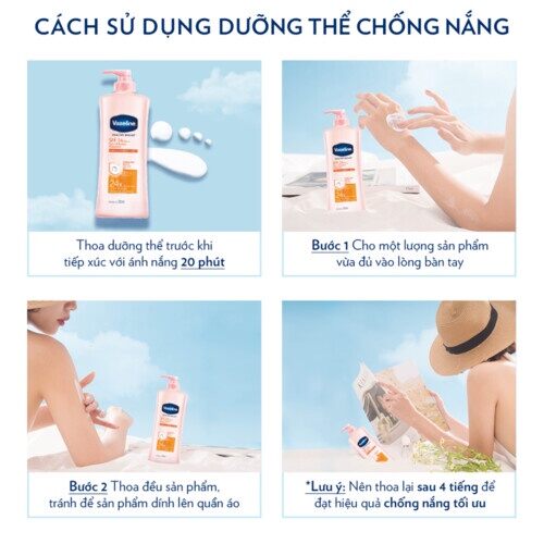 Sữa dưỡng thể sáng da tức thì Vaseline 350ml/chai