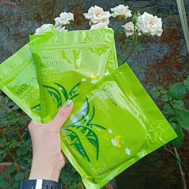 15 Gói Mặt Nạ Ngủ Trà Xanh Matcha Laikou - Phù Hợp Mọi Loại Da