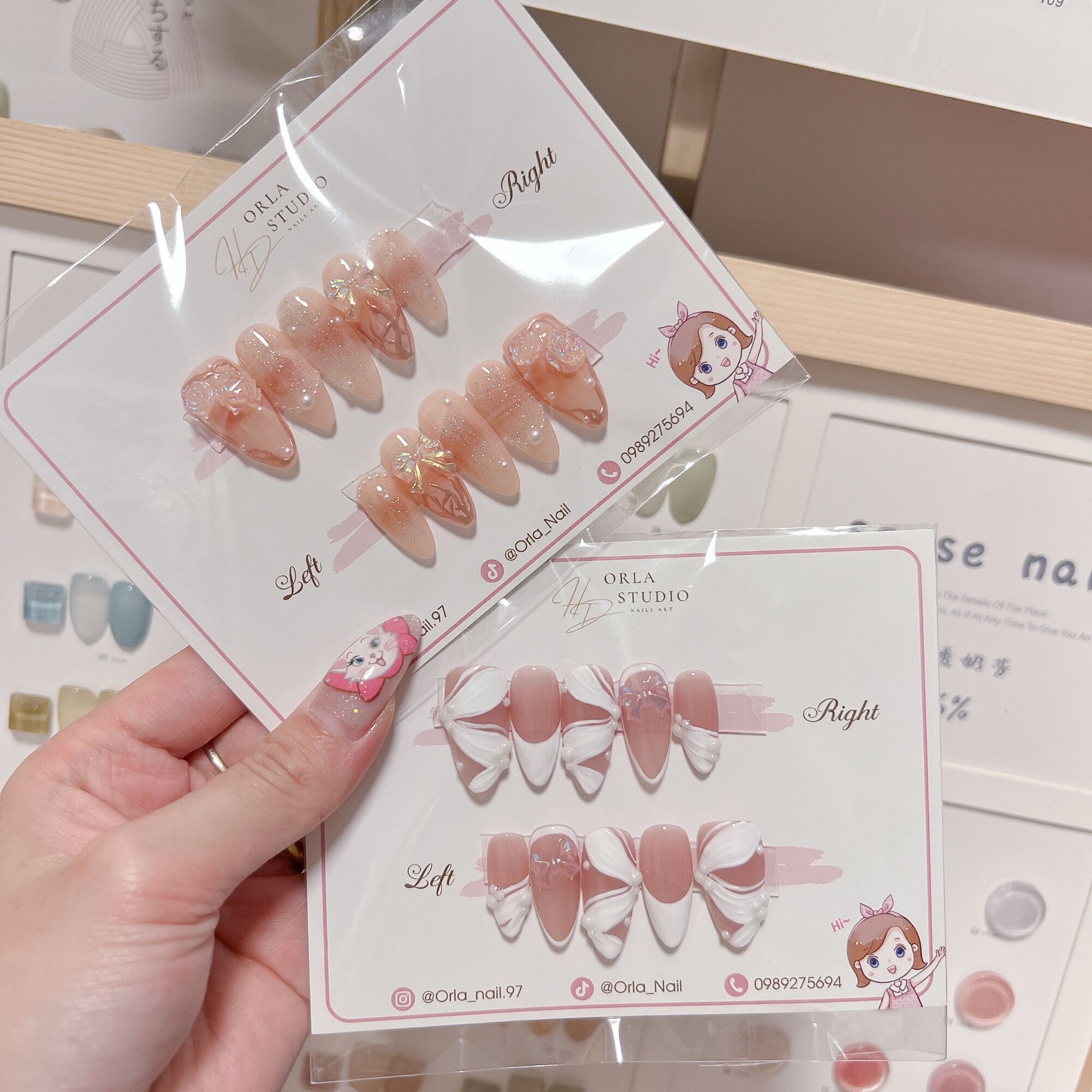 Nailbox thiết kế tiểu thư nhẹ nhàng D878