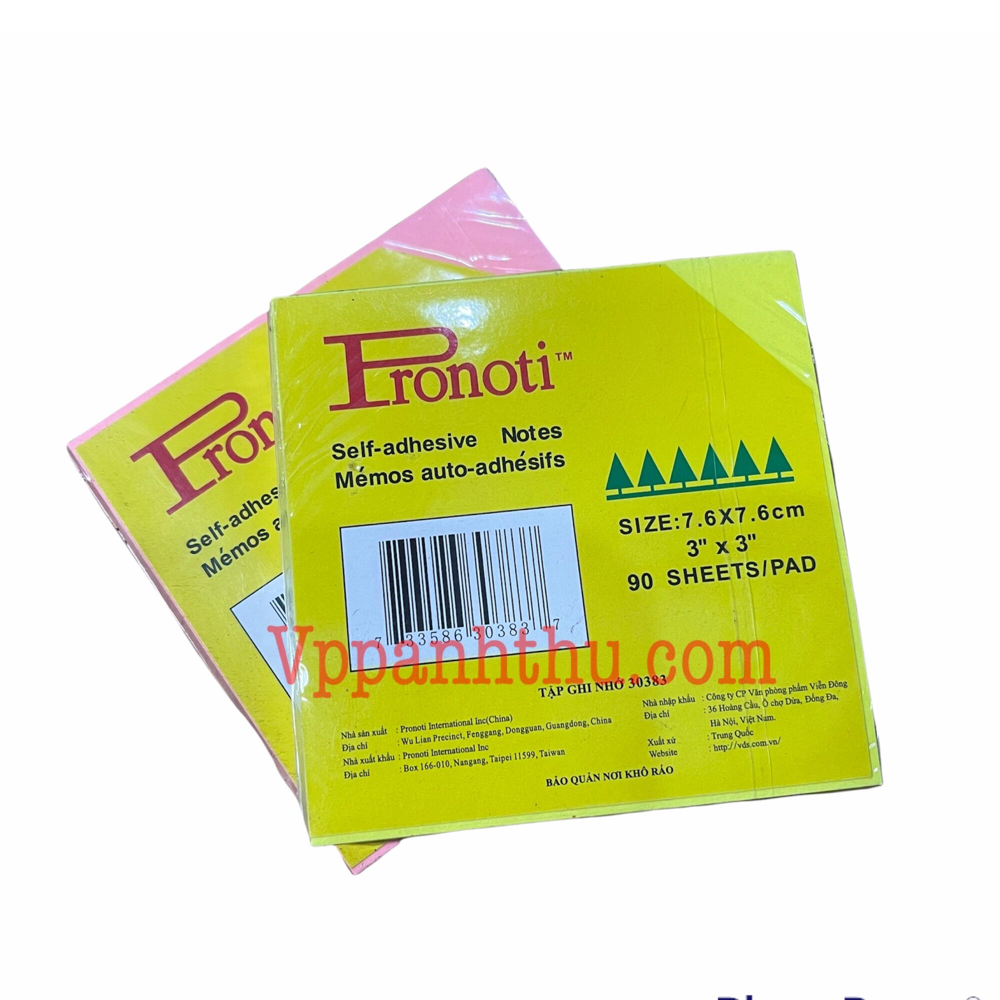 Giấy note ghi chú 3x3 dạ quang