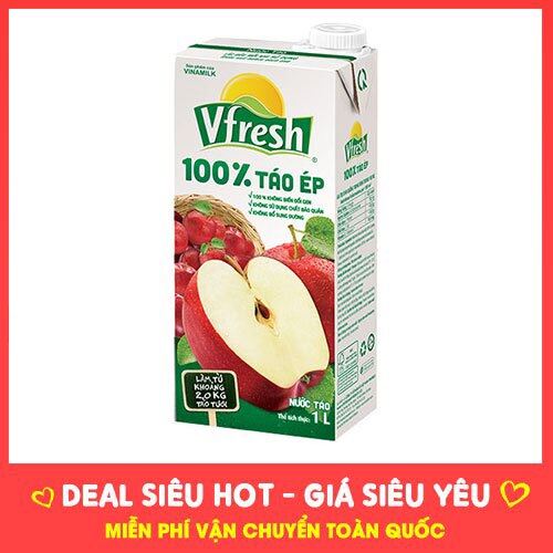 Nước Ép Táo Nguyên Chất Vfresh 1L Date từ 2023