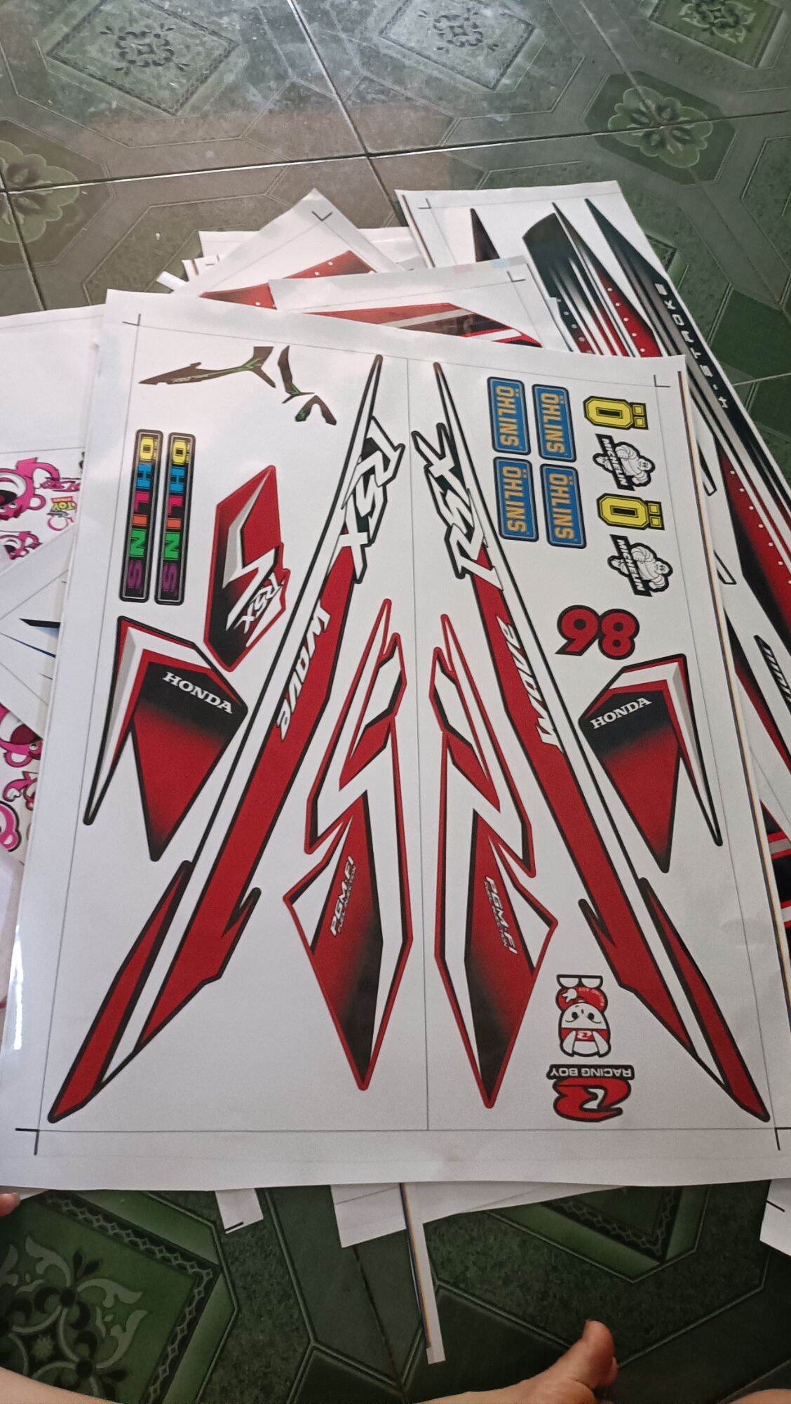 tem rời wave rsx fi 2019 đỏ đen chủ trắng