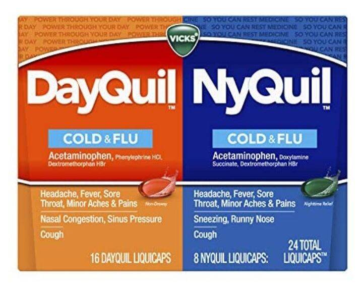 🏖 kẹo dayquil nyquil cold flu 48 viên 4 vĩ