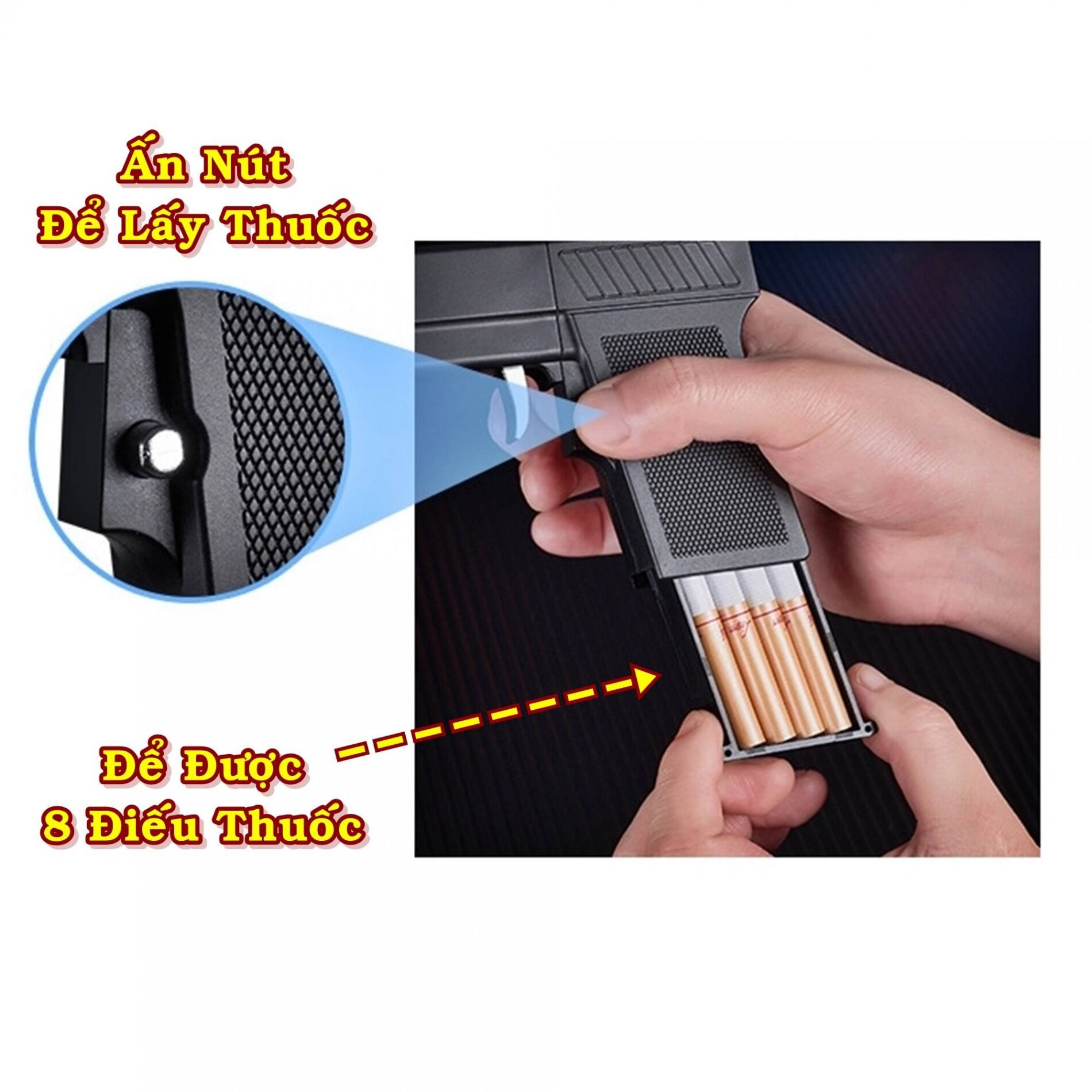 Bật lửa hộp đựng thuốc M910 8 điếu