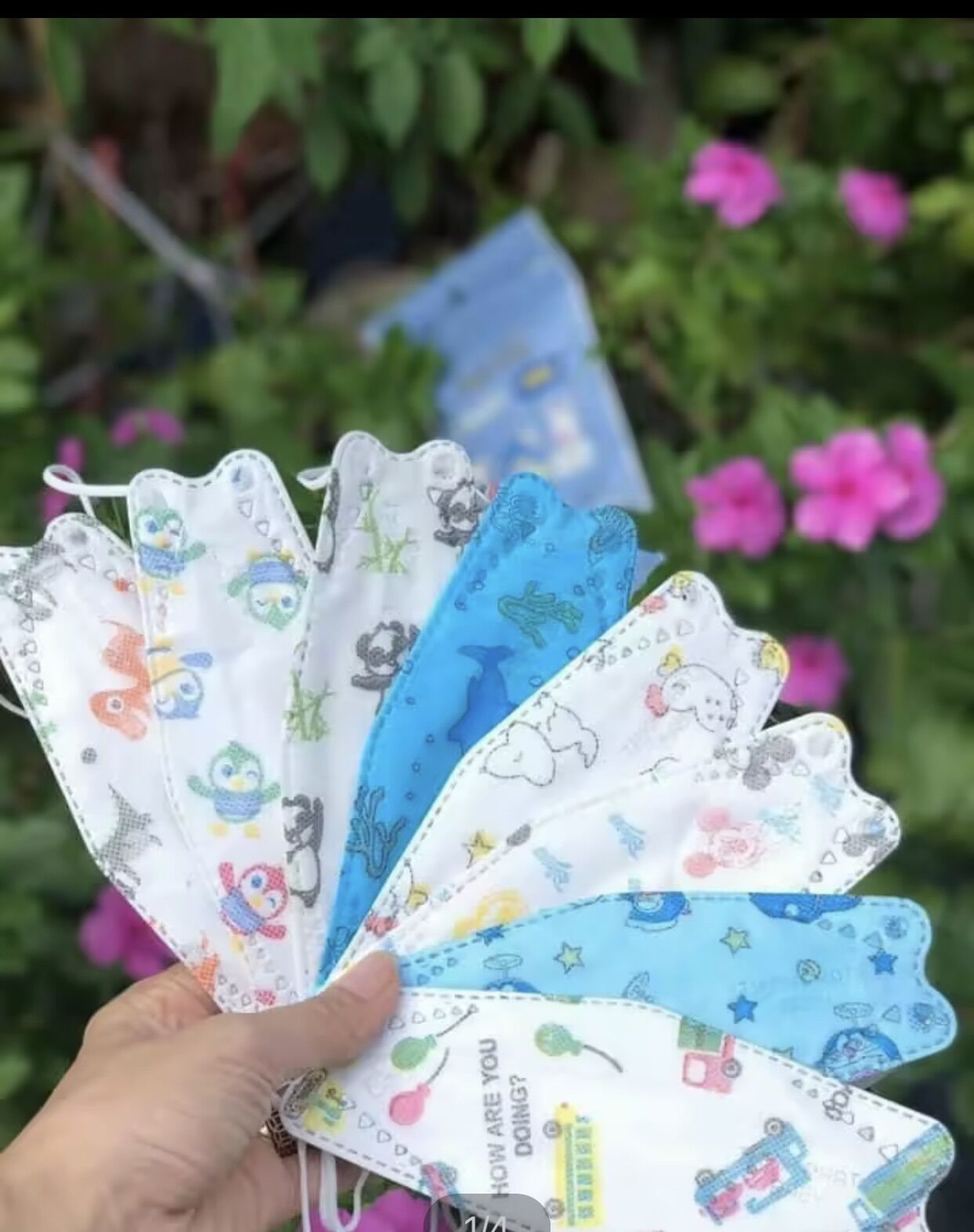 Combo 50 cái khẩu trang KF 94 kháng khuẩn trẻ em