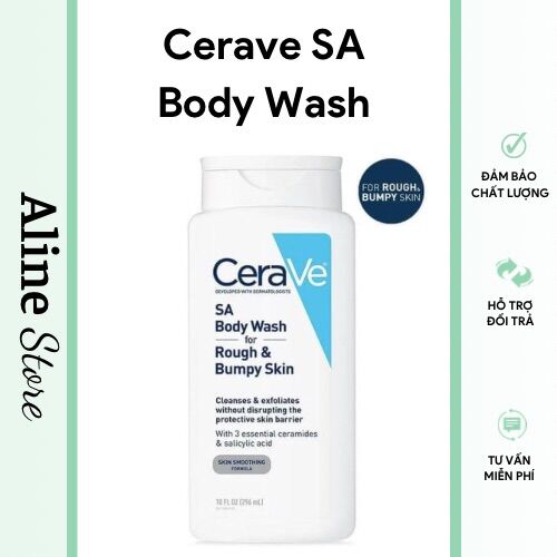 Sữa tắm cerave sa body wash for rough & bumpy skin
