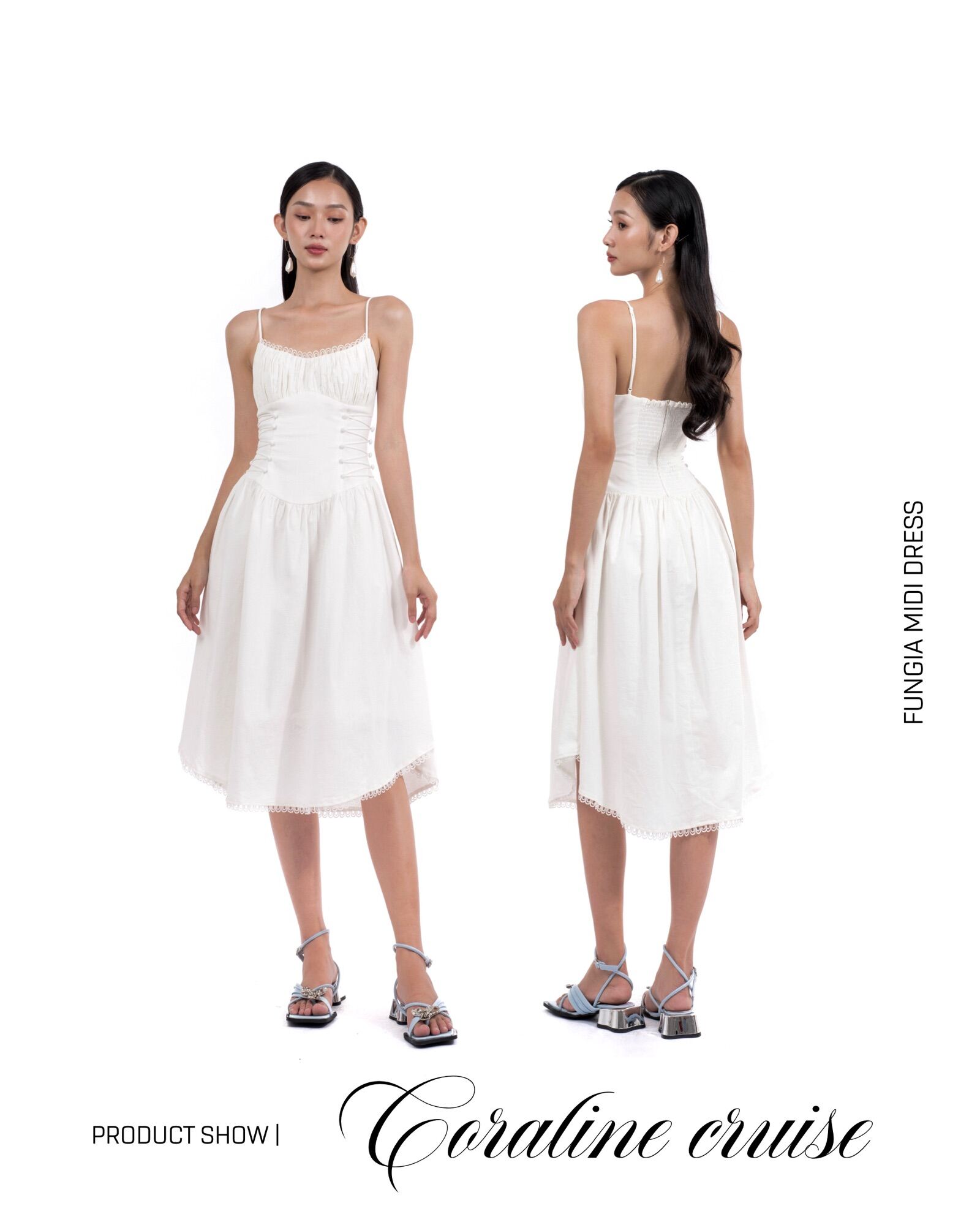 KAIA | Đầm Linen dáng dài - Fungia Midi Dress