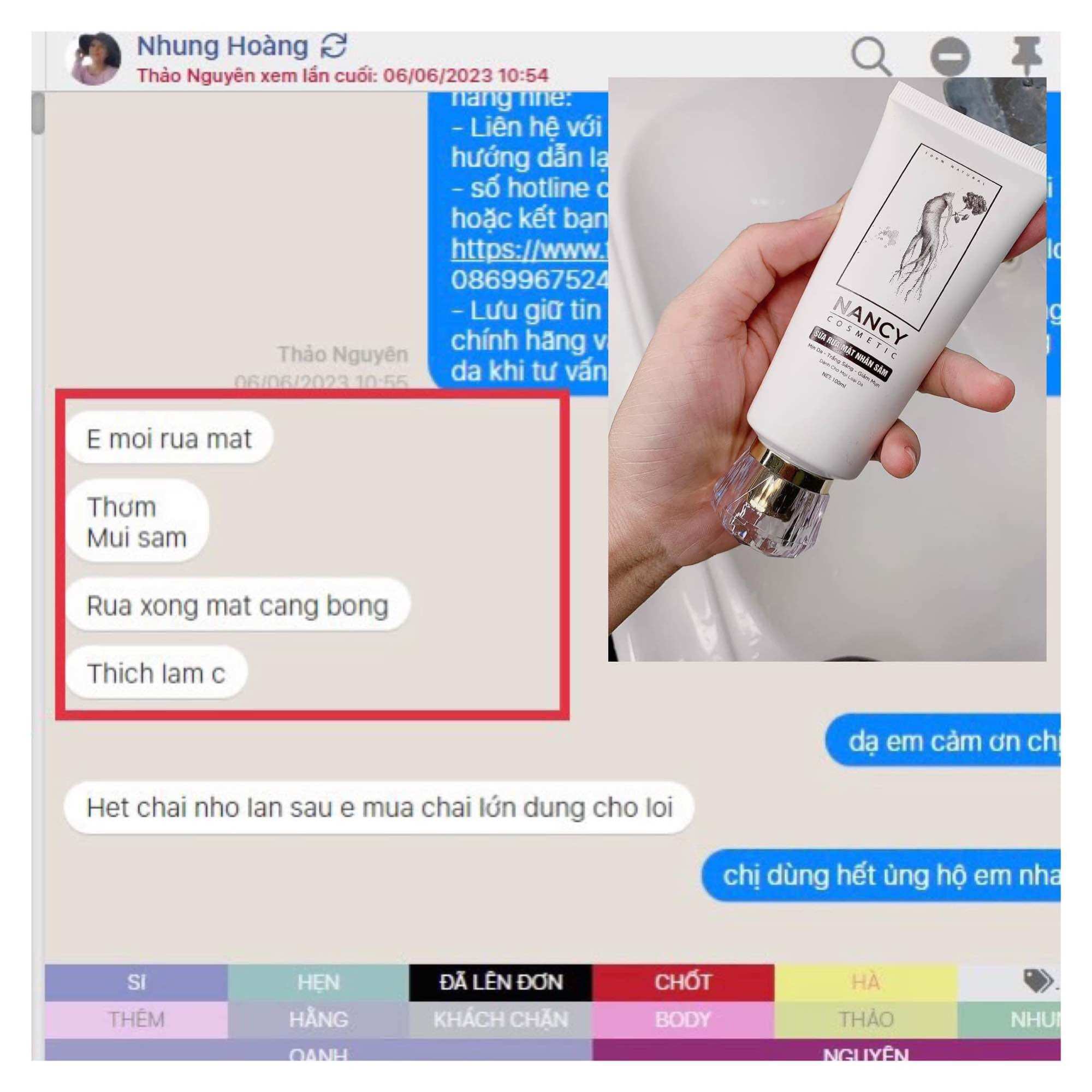 Sữa rửa mặt nhân sâm Đông Y NaCy - Tuýp 100ml