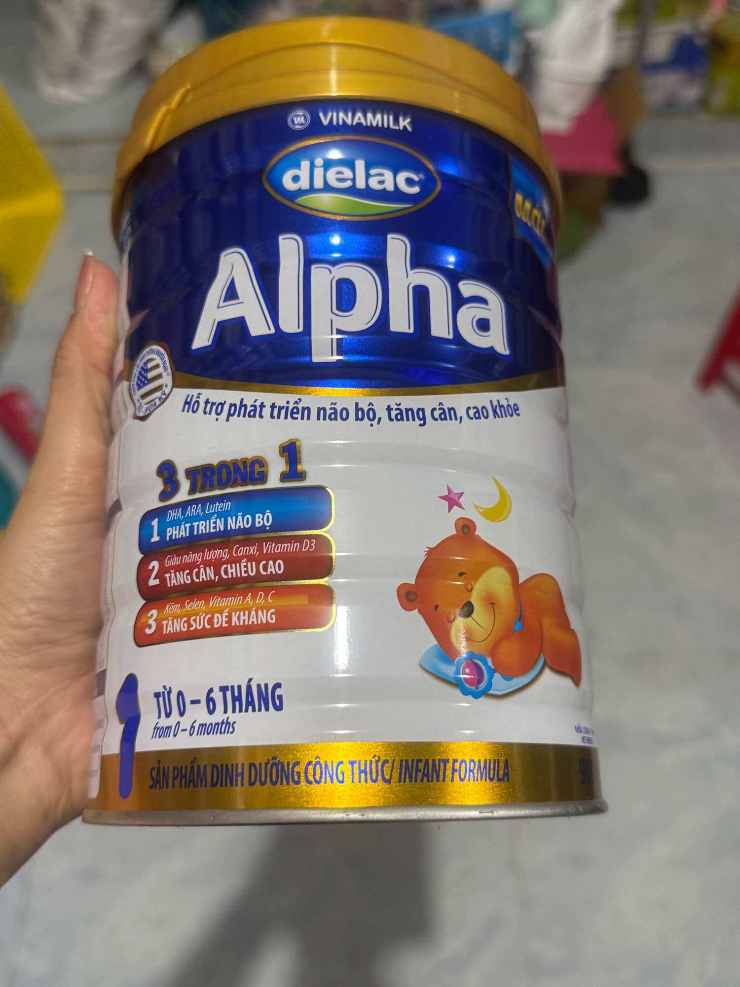  Sữa bột Dielac Alpha 1 900g  0-6 tháng . Cam kết hàng chính hãng và date luôn mới! 