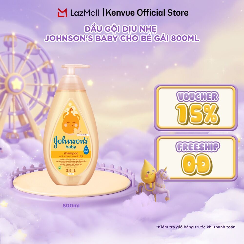 Dầu gội dịu nhẹ cho bé Johnson's baby shampoo - Dung tích 800ml
