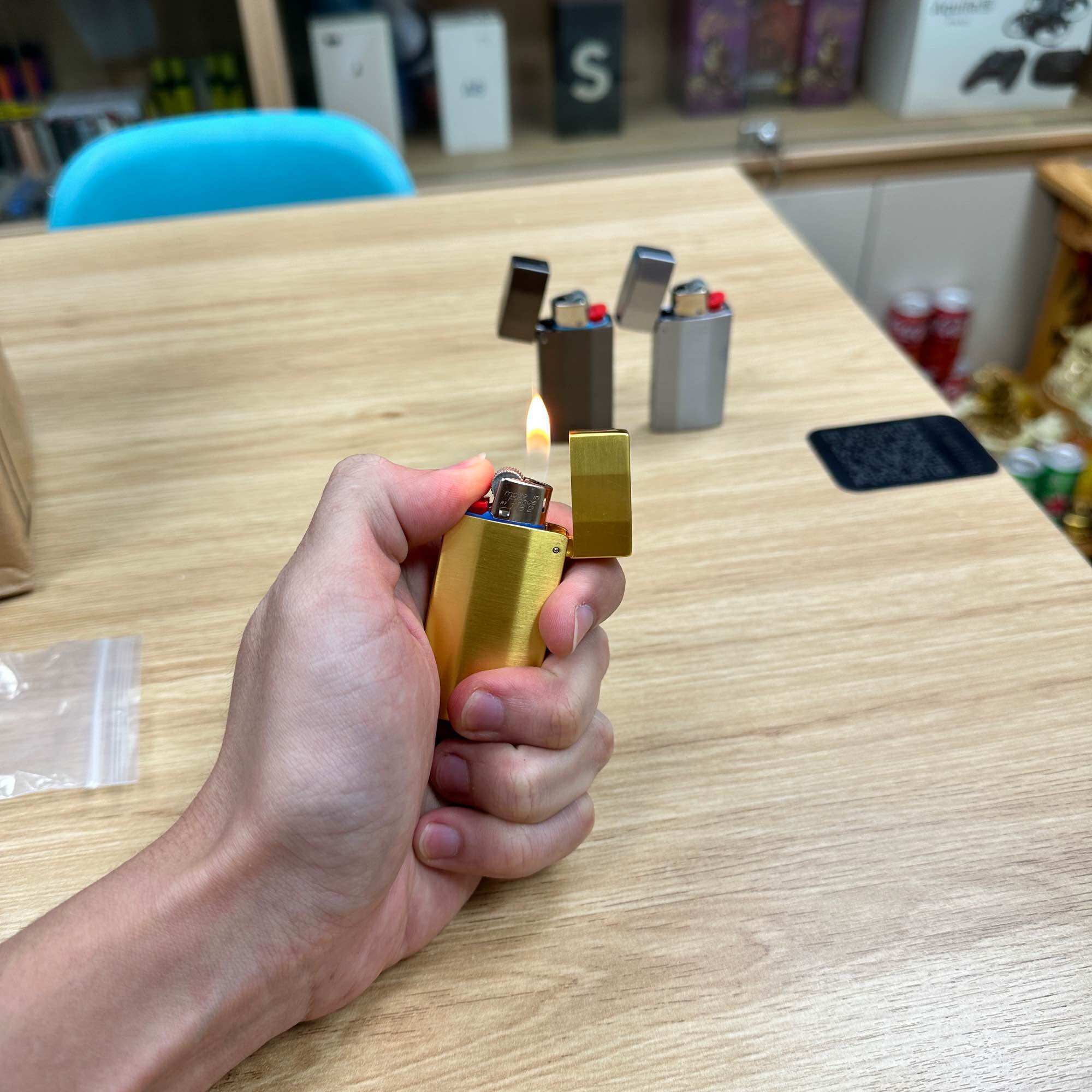 Vỏ Bật Lửa Bic j5 Mini - Kiểu Dáng Zippo - Kèm Ruột