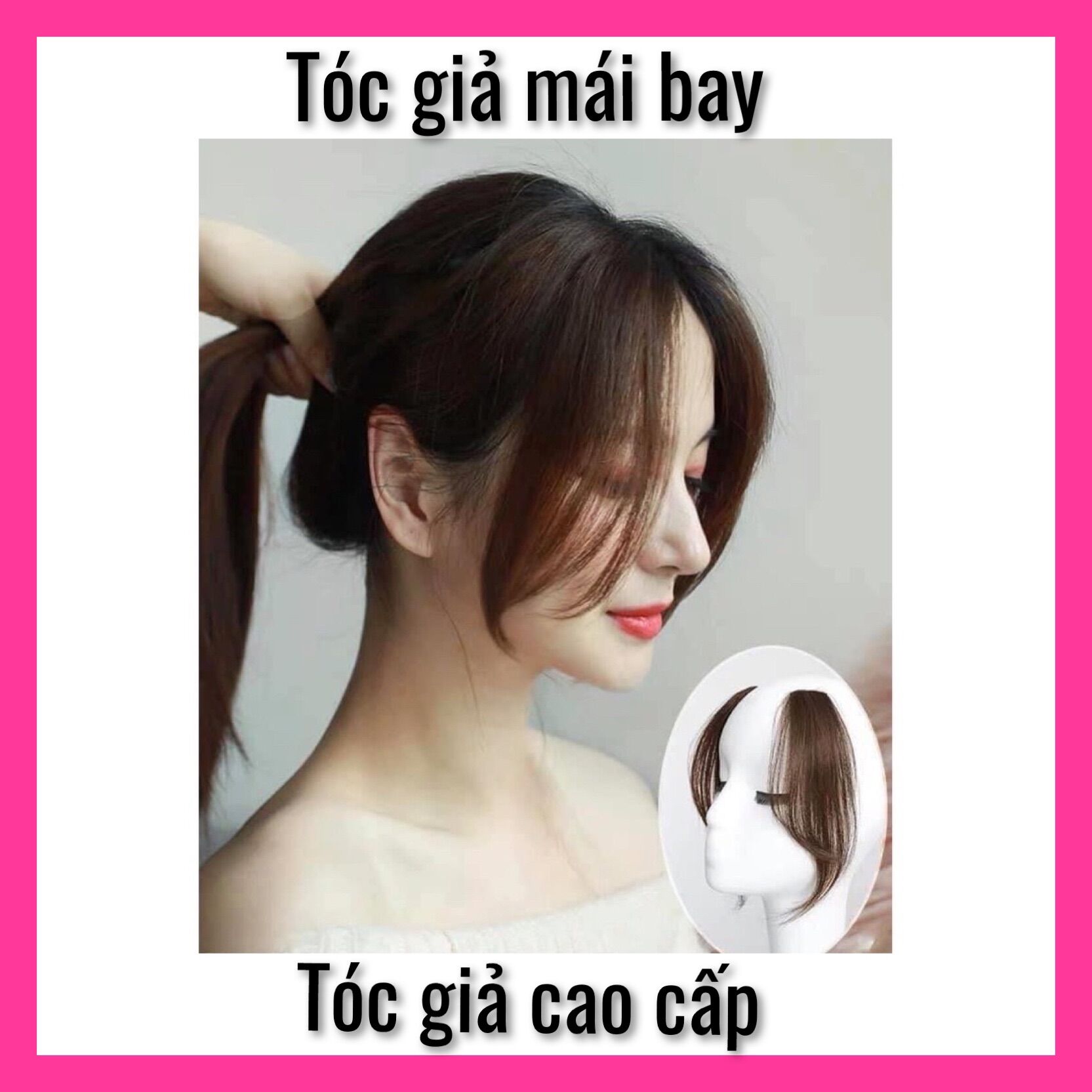 Tóc giả mái bay 2 bên ❇️freeship ❇️dệt tơ cao cấp ❇️