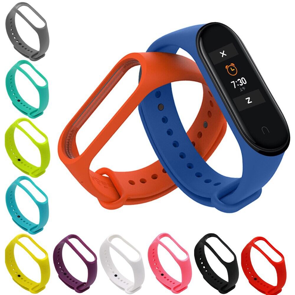 Miband 5 6 - Dây đeo silicon trơn sắc màu dành cho Xiaomi Miband 5 và 6
