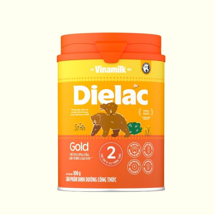 Sữa bột vinamilk dielac alpha gold step 2 - hộp thiếc 800g