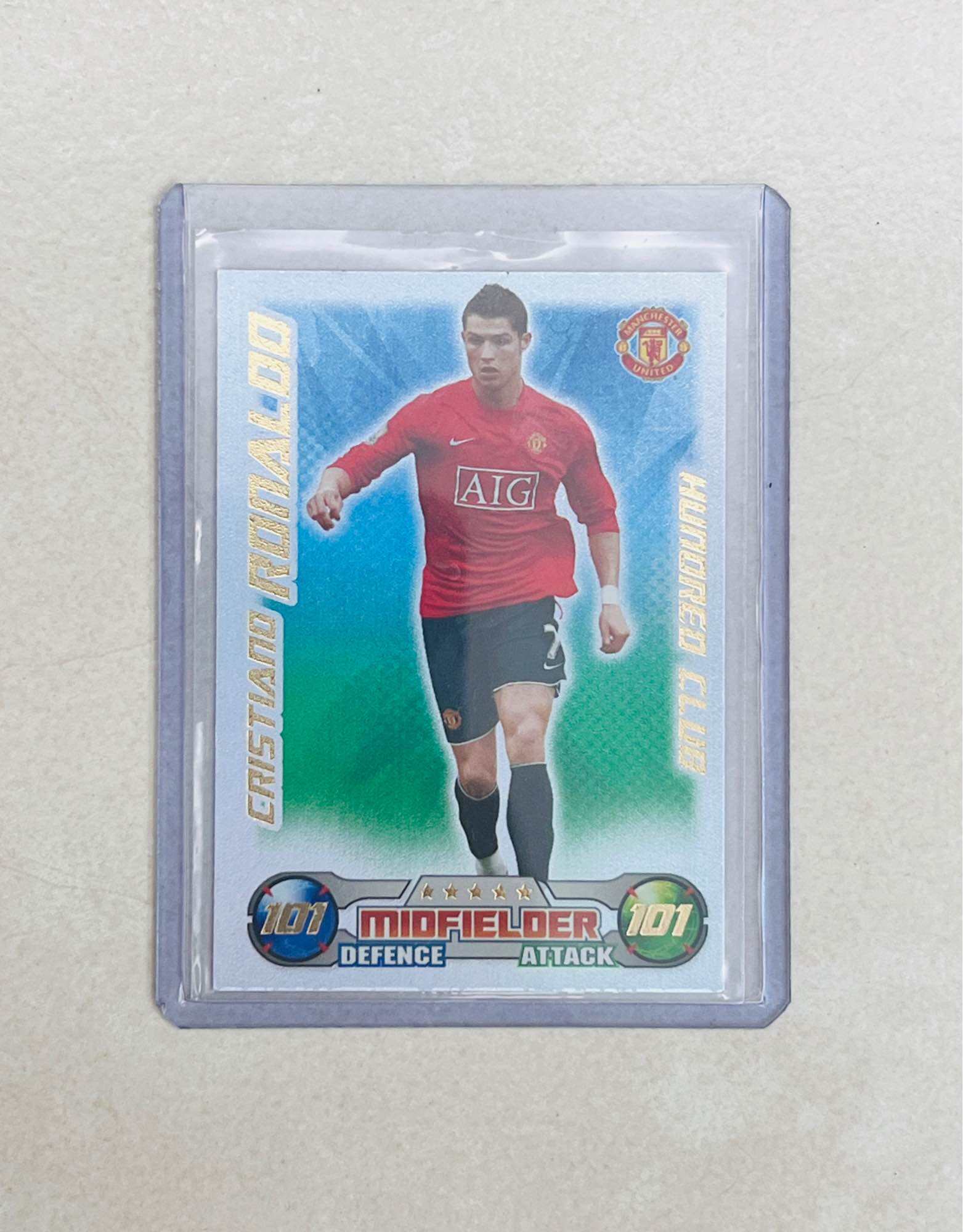 Hobby Store Thẻ Cầu Thủ Bóng Đá Match Attax Cristiano Ronaldo ( CR7 ) phiên bản Hundred Club ( Club 