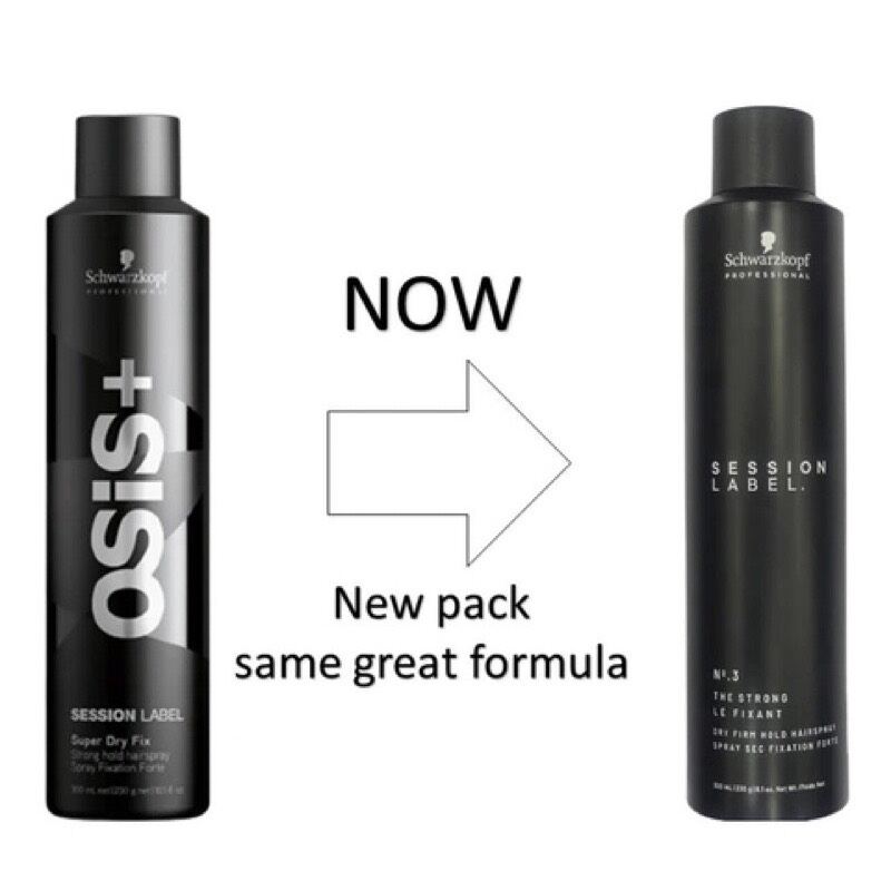 Gôm xịt tóc Osis+ Black Super Dry Fix Schwarzkopf 500ml