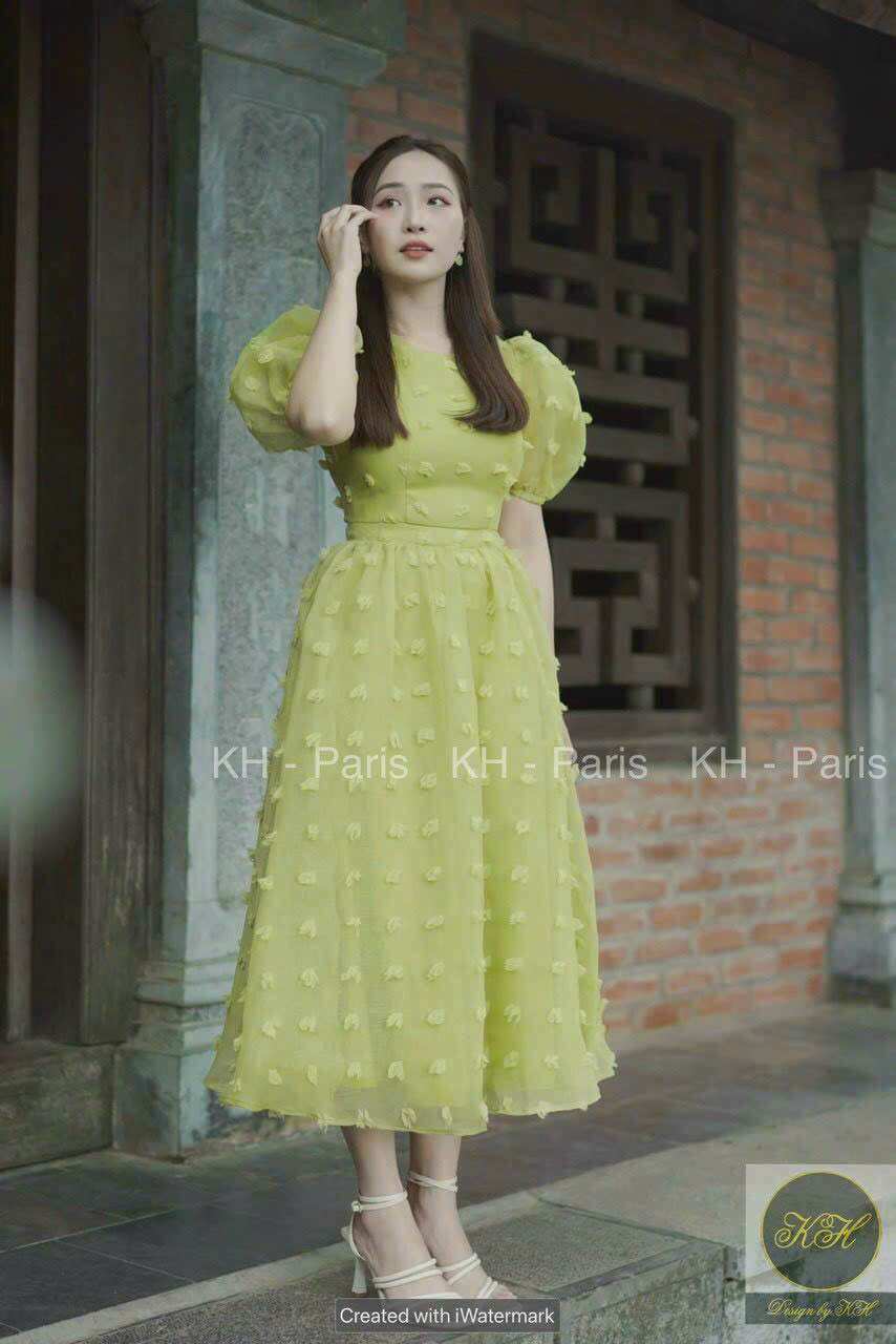 Đầm dự tiệc tiểu thư xinh đẹp tay phồng