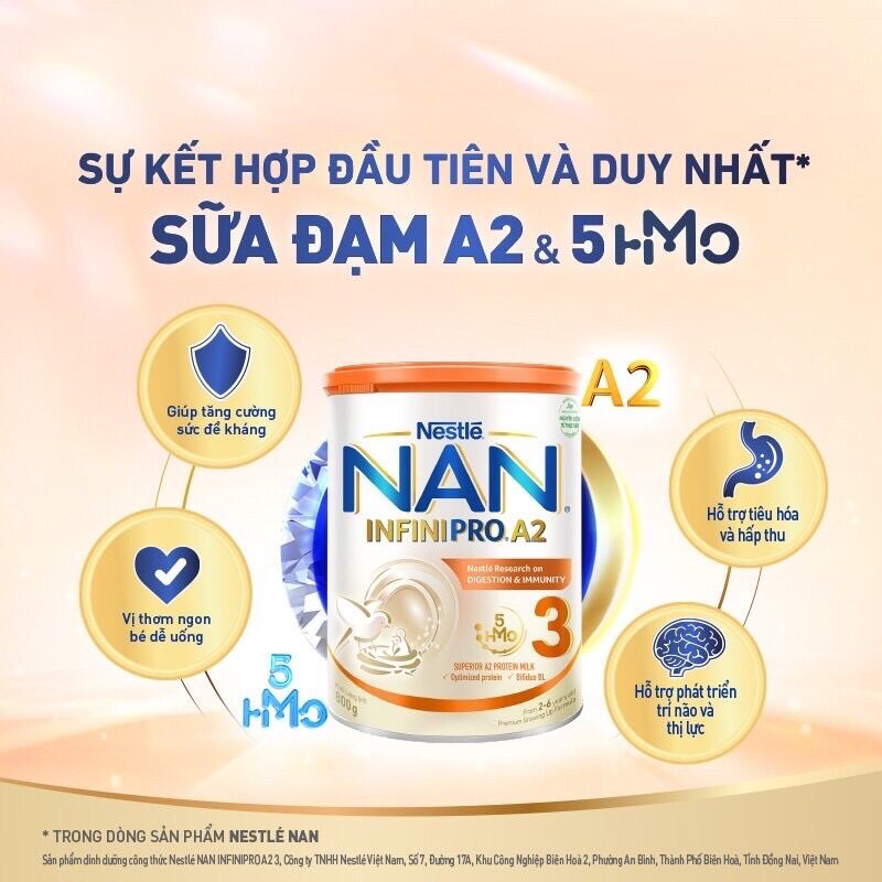 Sữa Bột Nestle Nan Infinipro A2 số 3 - Hộp 800g