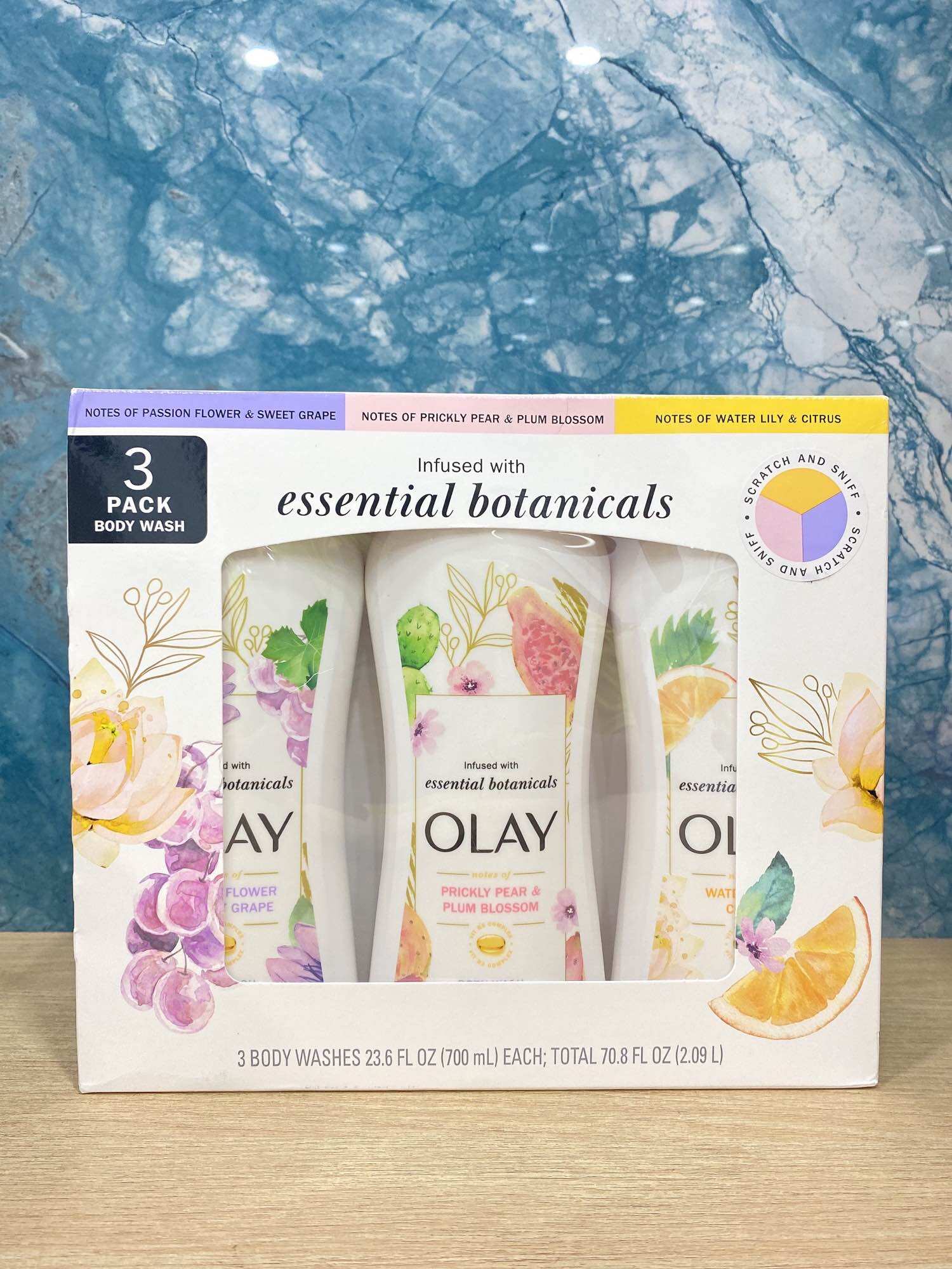 Set 3 chai sữa tắm olay mỹ hương hoa 700ml/chai