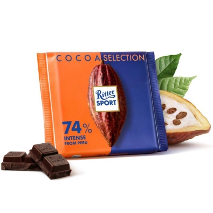 Socola đen đắng 74% Cacao Ritter Sport 100g