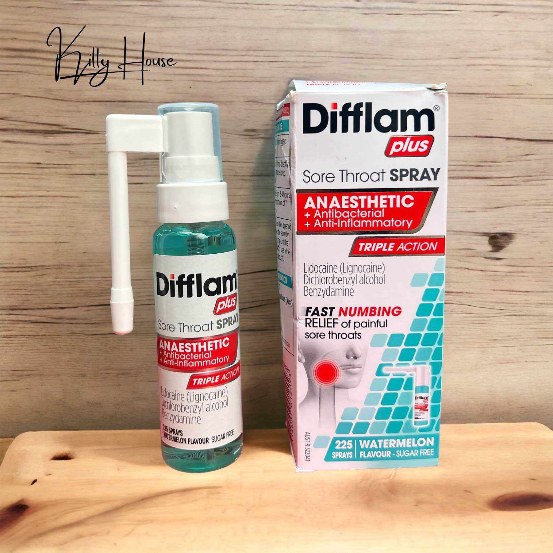 XỊT HỌNG DIFFLAM PLUS 225 SPRAY VỊ DƯA HẤU MẪU MỚI