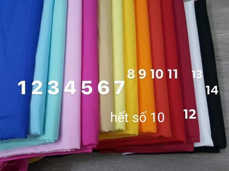 Vải thô cotton màu trơn, dài 1m x khổ vải ngang 1m5