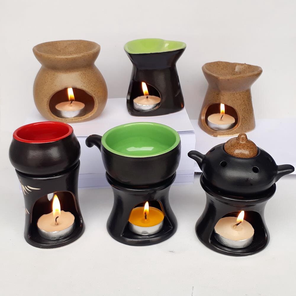 Đèn tinh dầu đốt nến ( chọn nhiều mẫu ) xông hương thơm phòng đuổi ruồi muỗi _ Gốm Sứ Bát Tràng