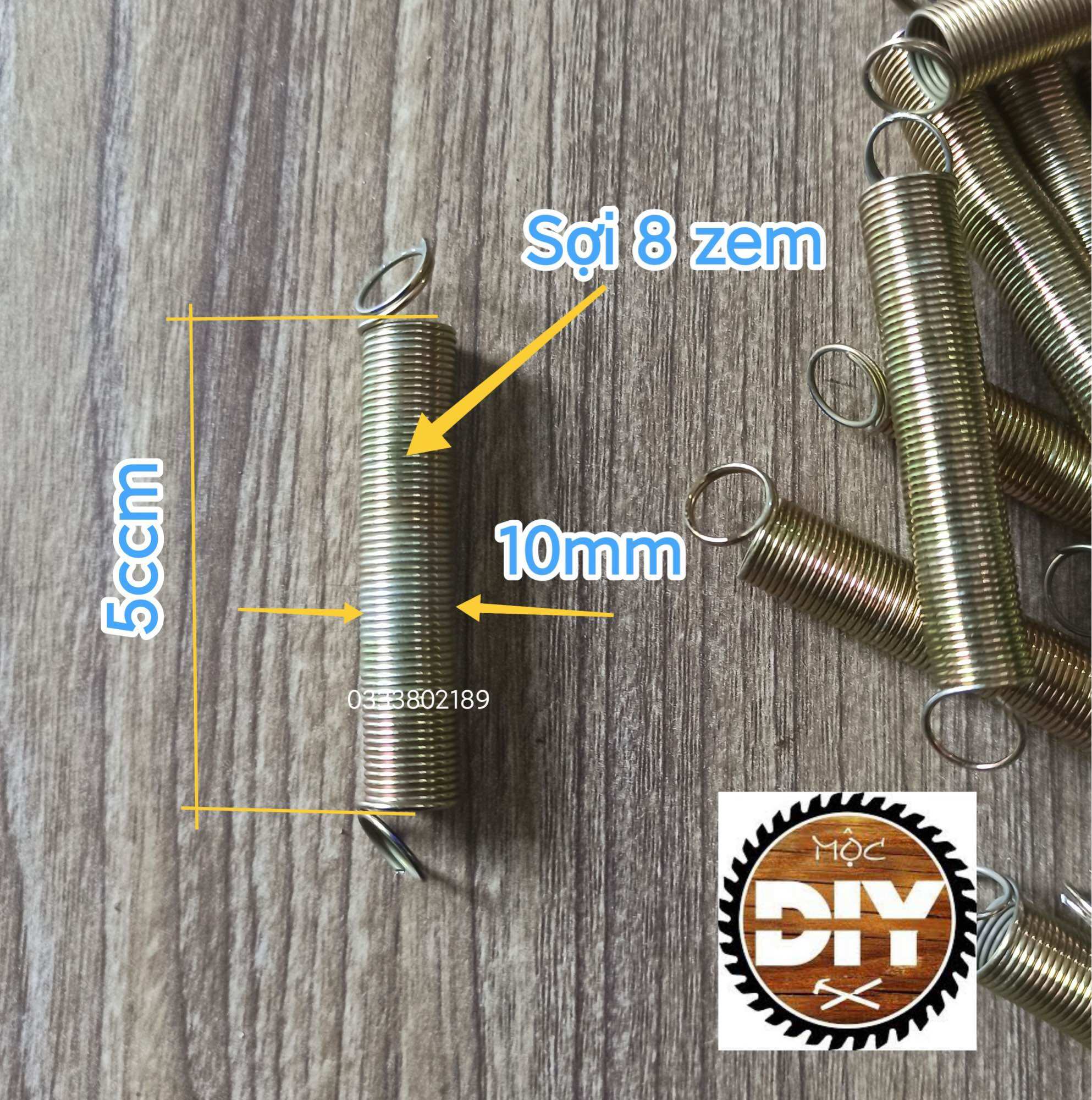 Lò xo kéo phi 10, sợi 8zem dài 5cm (10 cái)