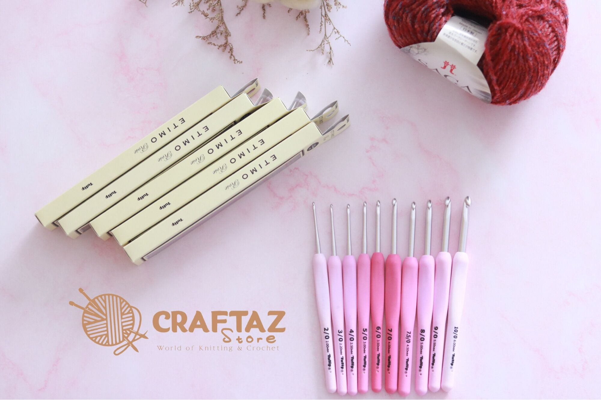 Etimo rose crochet hook ( kim móc tulip lẻ)