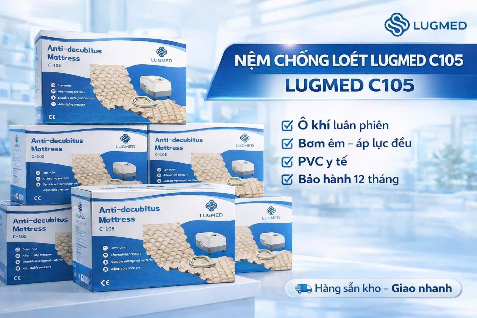 Đệm hơi chống loét Lugmed C105