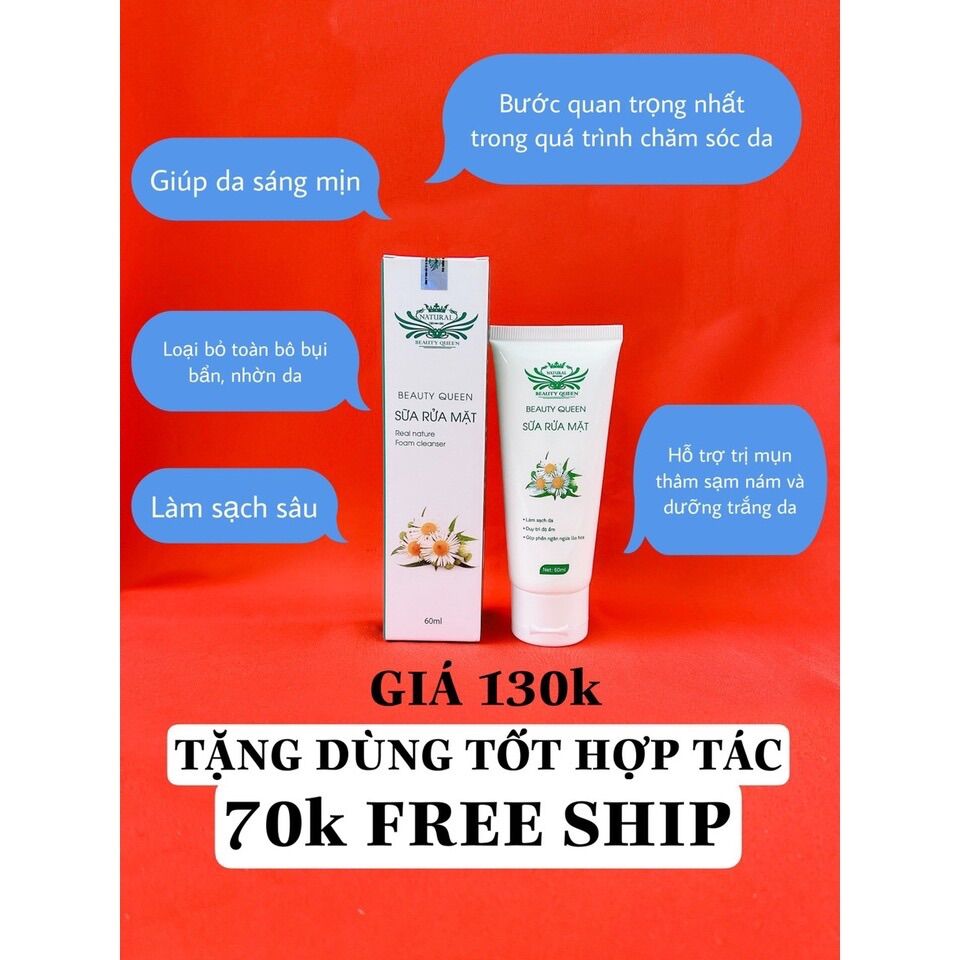 Sữa rửa mặt Beauty queen 45k